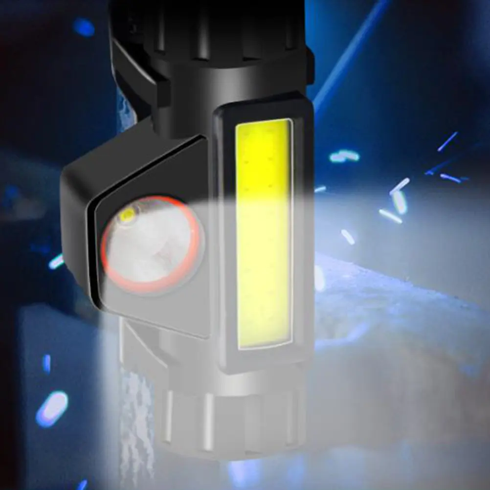 1Pcs Mounted Flashlight USB Rechargeable LED Outdoor Headlamp with Elastic Band for Hands-Free Use Multi-Functional Night