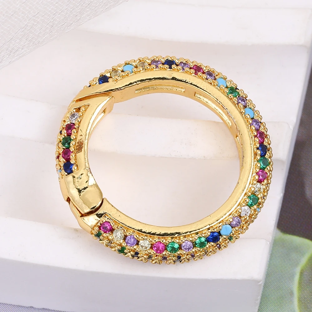 Juya 18K Echtgold versilbert Cz Handtaschenhaken Karabiner Federverschlüsse Zubehör für DIY Luxus Anhänger Schmuckherstellung – Detail 8
