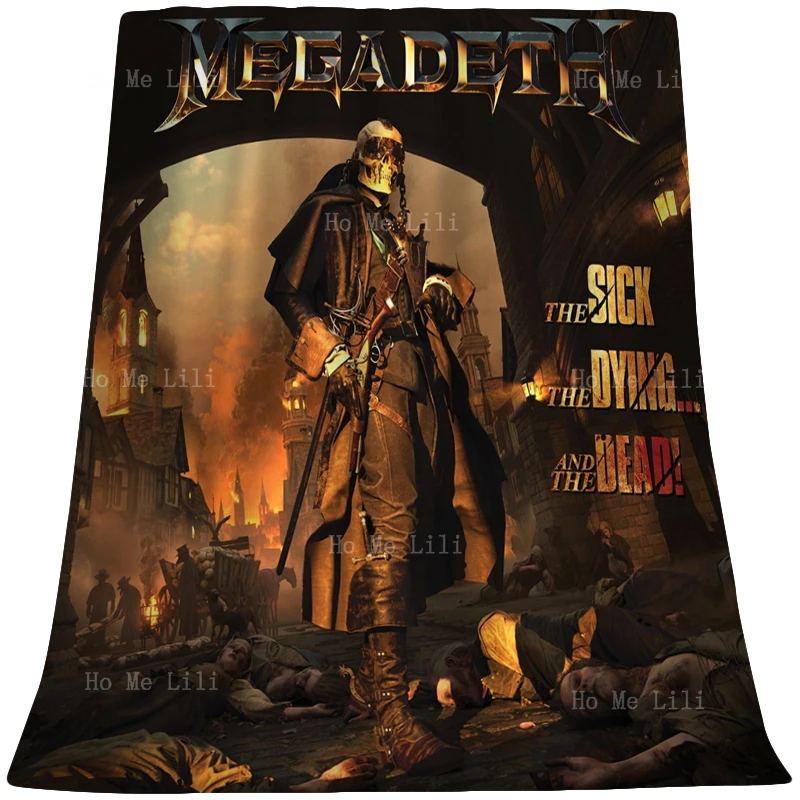 Mcgardis'S Music Album Skeleton Assassin Sweating Bullets Flannel Blanket