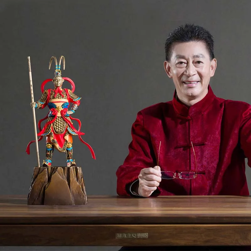 LARGE -Limited Edition Master sculpture ART # home office living room TOP Decor God of Success WU KONG Hand engraving art work
