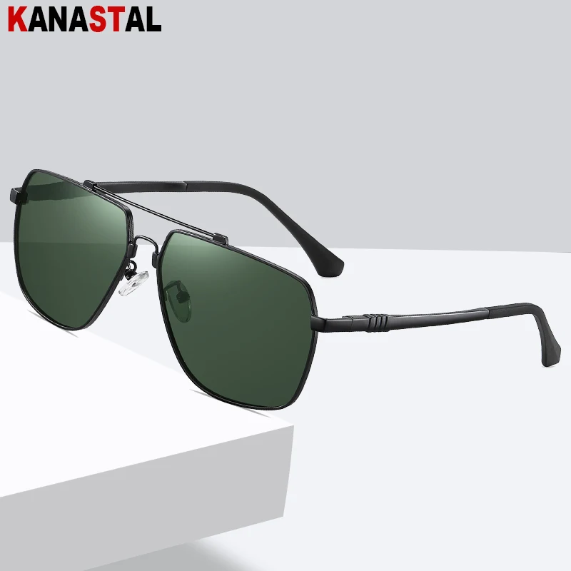 

Metal Polarized Sunglasses Men UV400 Sun Glasses Women Retro Eyeglasses Frame Driving Fishing Travel Anti Glare Shade Eyewear