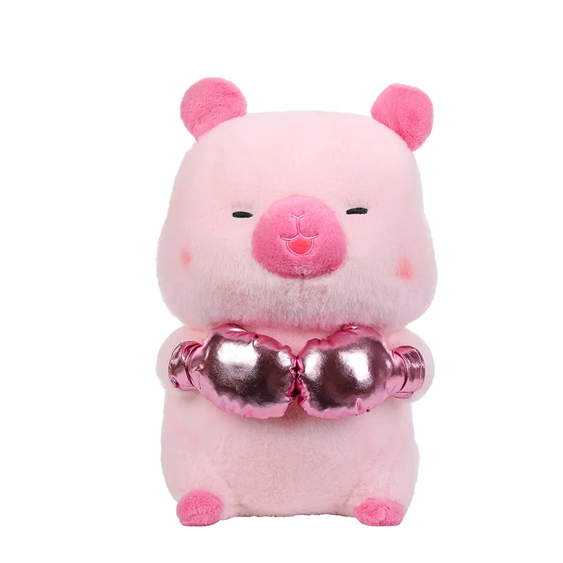 جديد 55 سنتيمتر Kawaii أفخم كابيبارا لعبة الملاكمة محشوة الحيوان لطيف محبوب وسادة ديكور للأطفال عيد الميلاد هدية عيد الميلاد بالجملة