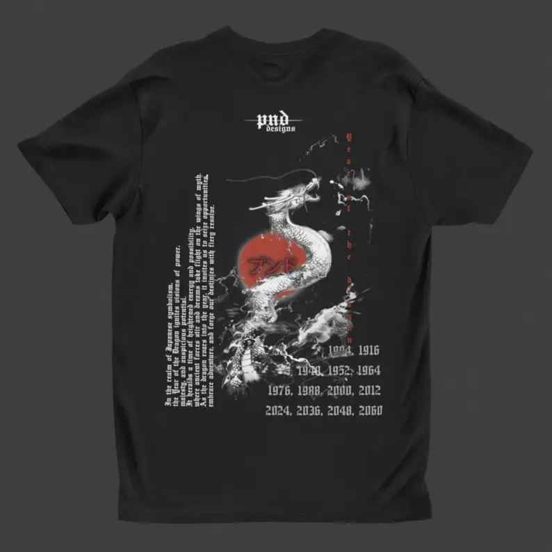 

Japanese Shirt With Vintage Graphic For Your Streetwear Outfit, year of the dragon, zodiac shirt, Street Wear Clothing