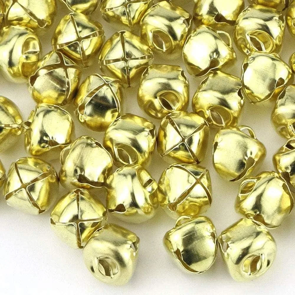 

100 Pcs Bulk, 1 Inch Craft Bells for DIY Christmas Home Decoration (Gold)