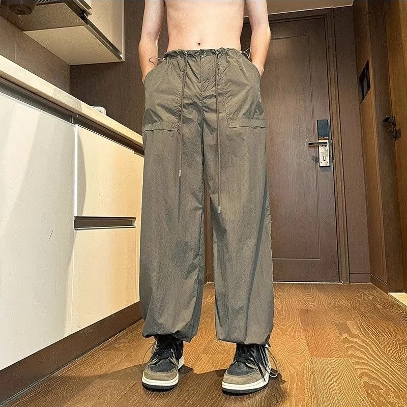 

Outdoor Plain Biker Trekking Men's Cargo Pants Street Techwear Harajuku Long Fashion Designer Slacks Cheapest Emo Male Trousers