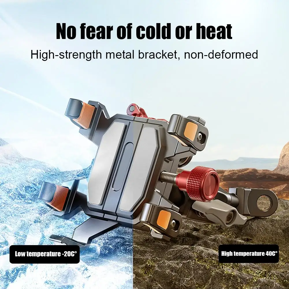 6-Clawที่วางโทรศัพท์รถจักรยานยนต์,ป้องกันการสั่นและดูดซับแรงกระแทก,ที่วางโทรศัพท์,ที่วางนําทางขี่ 2025 ใหม่ล่าสุด