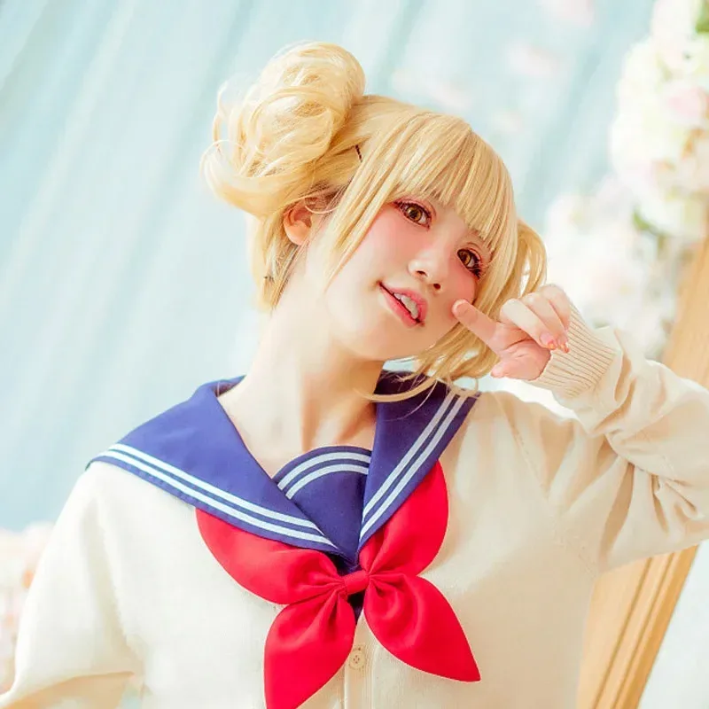 qq 123Himiko Toga Cosplay Peruca Máscara Adereços Acessórios para Festa de Halloween