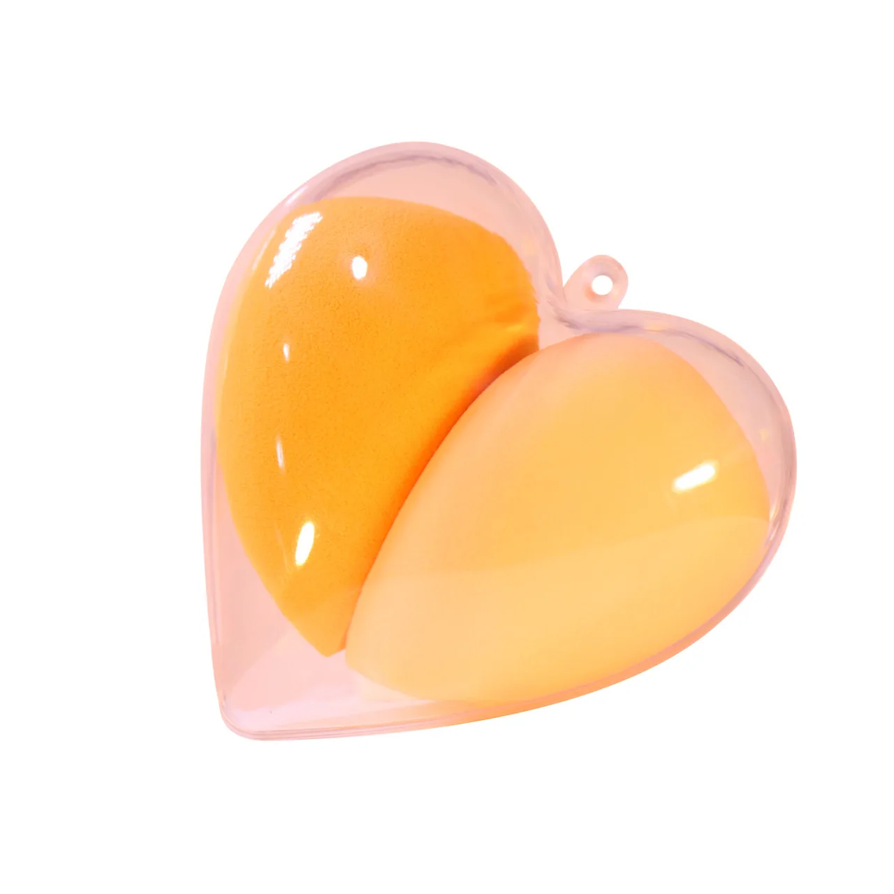 Cute Love-Juego de 2 paquetes, huevo de maquillaje sin polvo, forma Irregular, esponja súper suave portátil, producto de huevo de maquillaje respetuoso con la piel