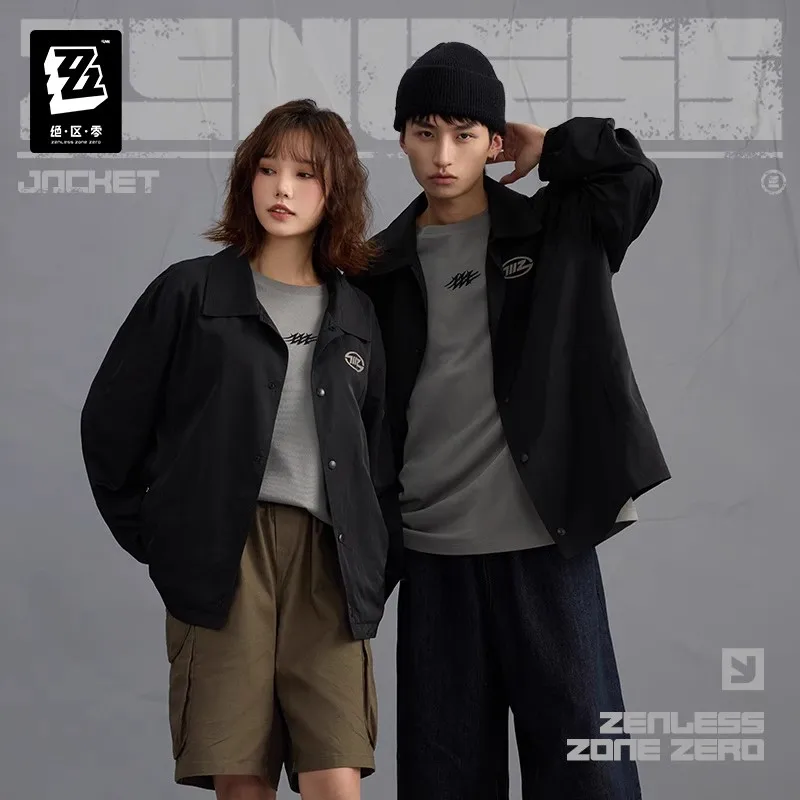 공식 miHoYo Zenless Zone Zero Three Z STUDIO 2025SS 시리즈 얇은 코치 자켓 정품 애니메이션 게임 주변 의류