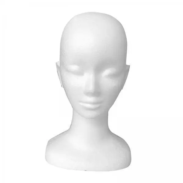2xMannequin Head Hairpiece Stand Stable Multipurpose Glasses Hat Display Manikin Head Display Wig for Sunglasses Home Headphone
