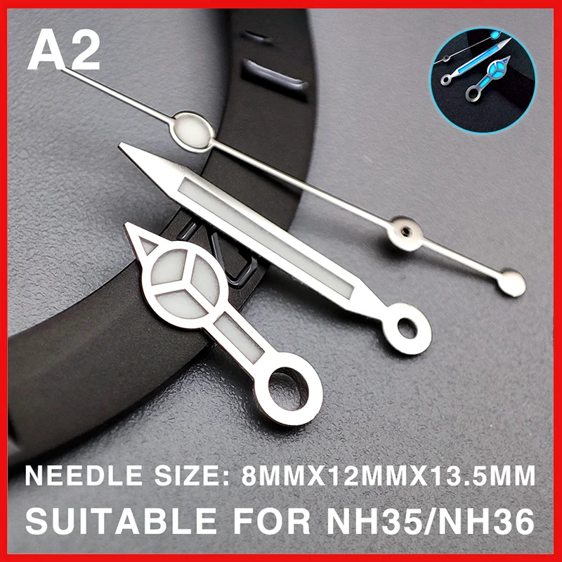 Professional Modification of NH35 Watch Needle Luminous Benz/Hippocampus Pointer Suitable for NH36/4R Movement