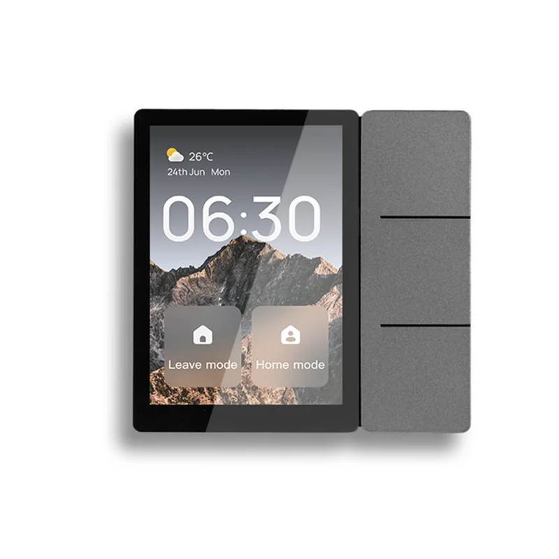 【A10R】مدمج في BT Sigmesh Hub Tuya Wifi 3.5 بوصة لوحة تحكم باللمس مركزية ذكية شاشة مركزية 3 مرحلات أزرار مادية