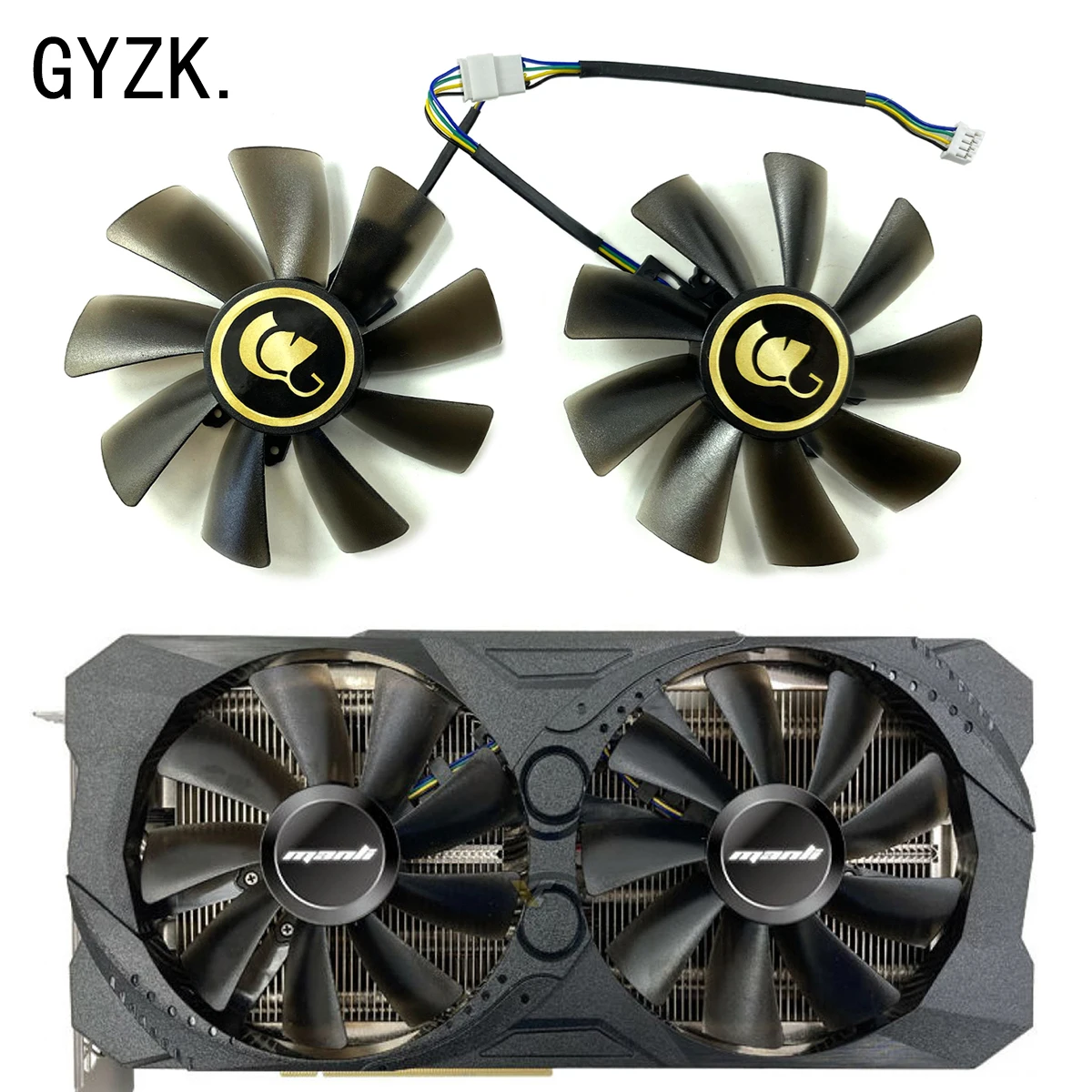 

For LEADTEK MANLI GeForce RTX3070 WinFast HURRICANE Graphics Card Replacement Fan