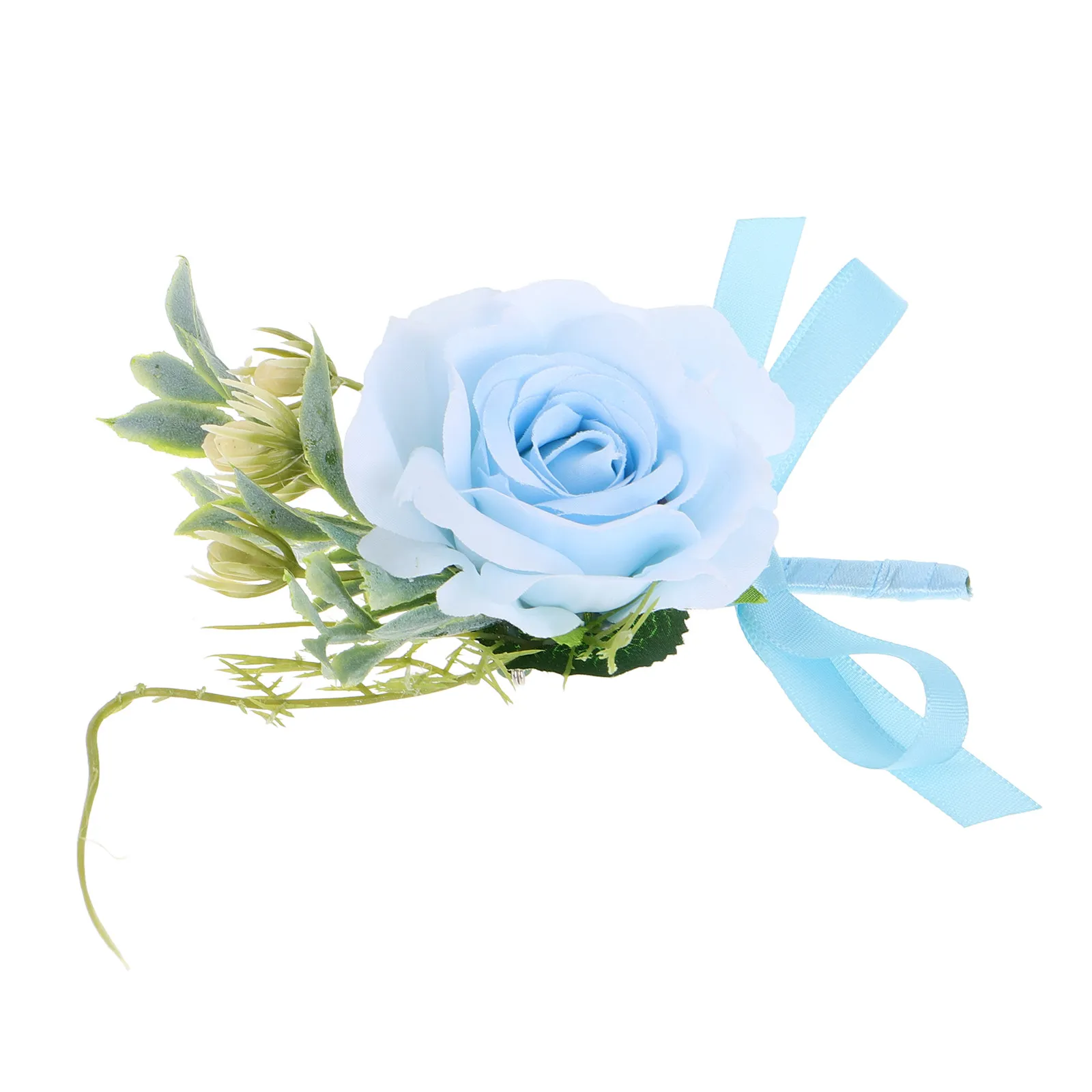 

Bridal Chest Corsage Artificial Boutonniere Homecoming Flower Brooch Wedding Decoration Flower Corsage for Groom Bride and Groom