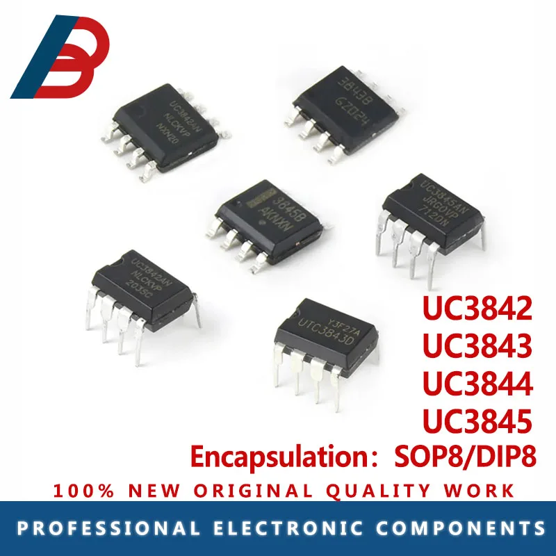 10PCs uc3842an uc3843an uc3844an uc385an sop8 uc3842 uc3843 uc3844 uc3845 dip-8 uc3842b uc3843b uc3844b uc3845b sop-8 orig IC