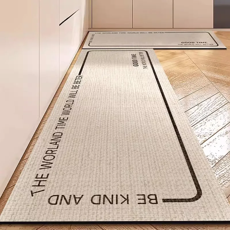 Kitchen Floor Mat Waterproof Carpet PVC Leather Carpets Long Foot Mats Anti-slip Rug Home Decor Rugs Alfombra De Cocina