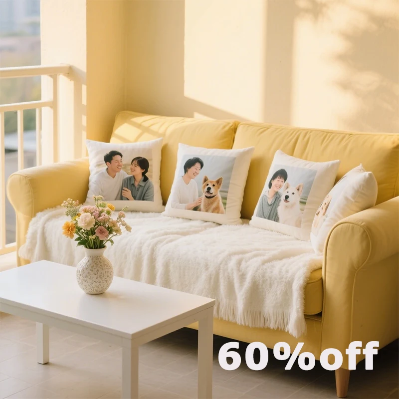

Custom Photo Name Pillow Dakimakura Throw Pillow Personalized Family Memory Decorative Home Travel Pillow Keepsake Gift for Pet