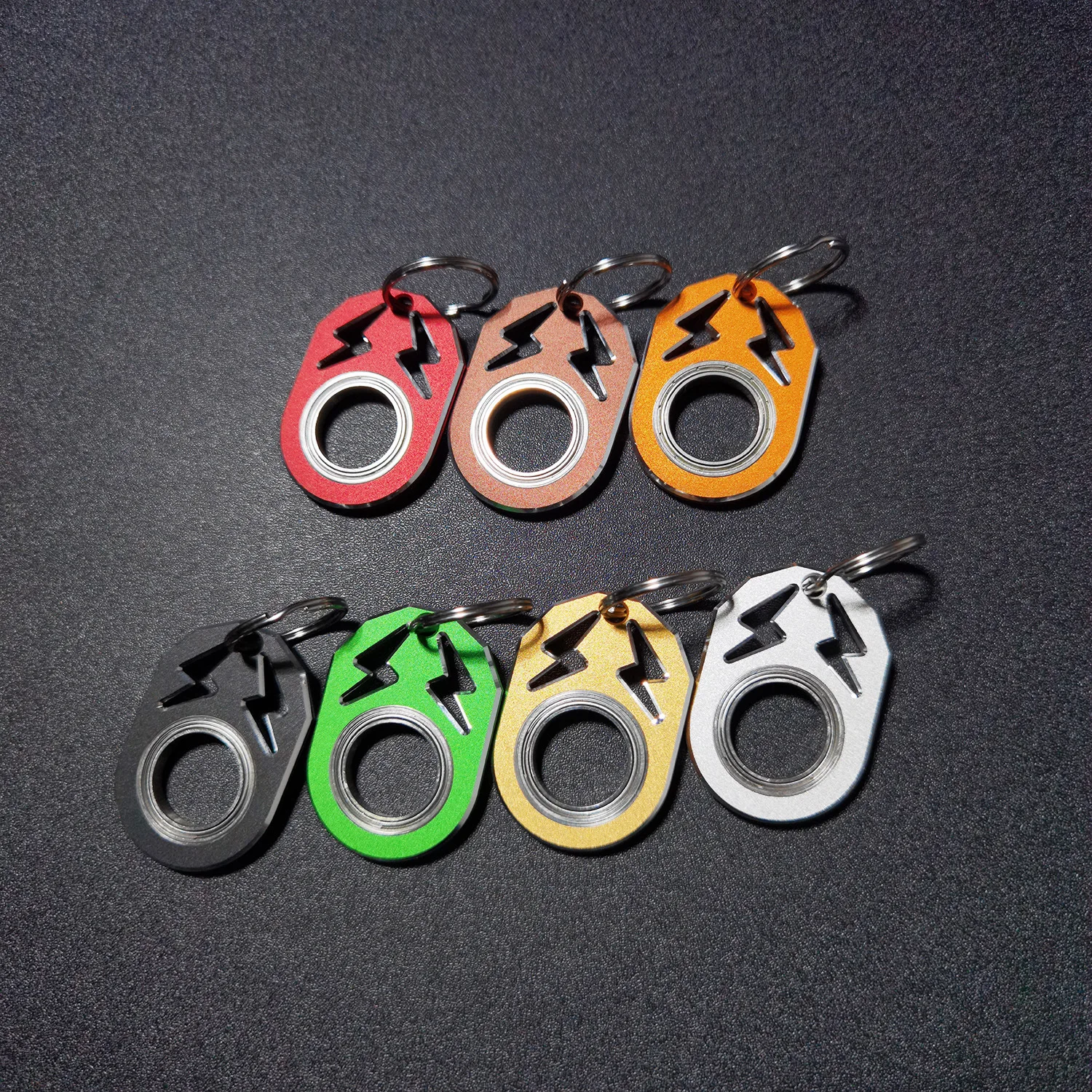 1pc Keychain Spinners Anxiety Stress Relief Metal Fidget Toys Spinning Keyring Antistress Finger Relieve Boredom Party Gift