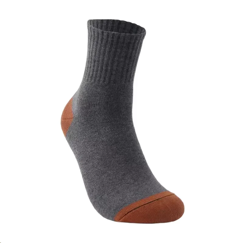 5Pairs Breathable Cotton Sports Stockings Men Bamboo Fiber Autumn and Winter Men Socks Sweat Absorption Deodorant Business Sox