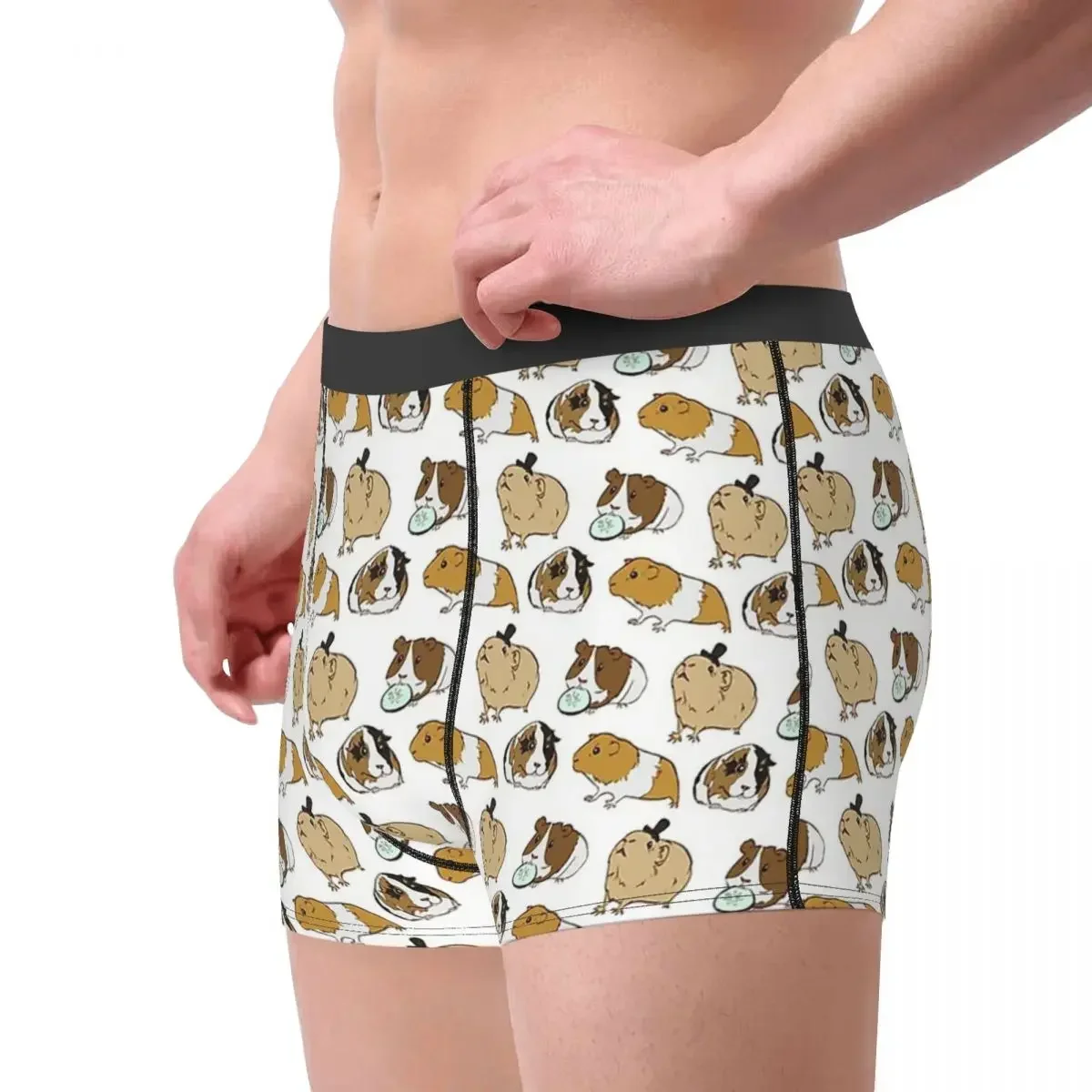 Meme Pattern Guinea Pig Cavia Porcellus Animal Underpants Cotton Panties Male Underwear Print Shorts Boxer Briefs