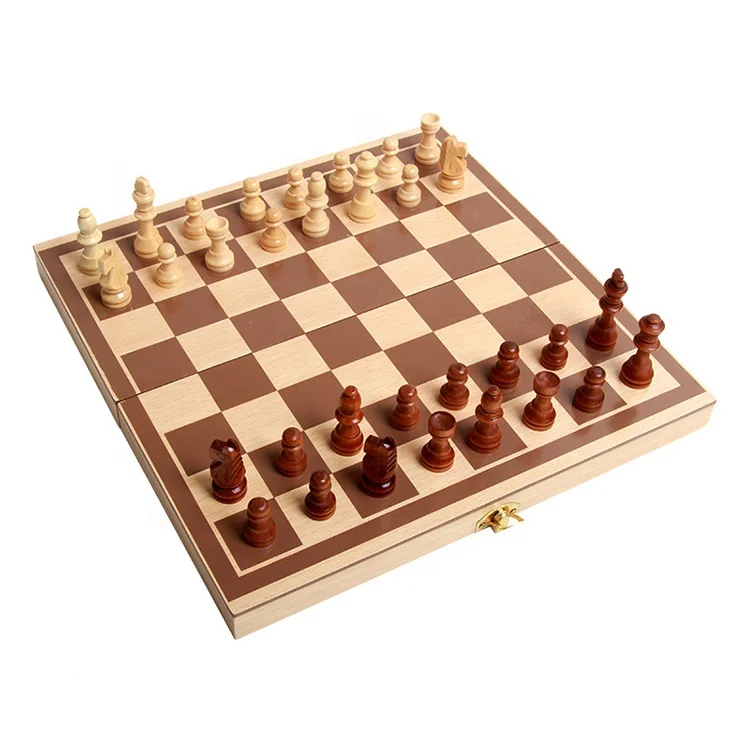 

Outdoor Classic Educational Brain Training Foldable Board Game Chess Set Wooden