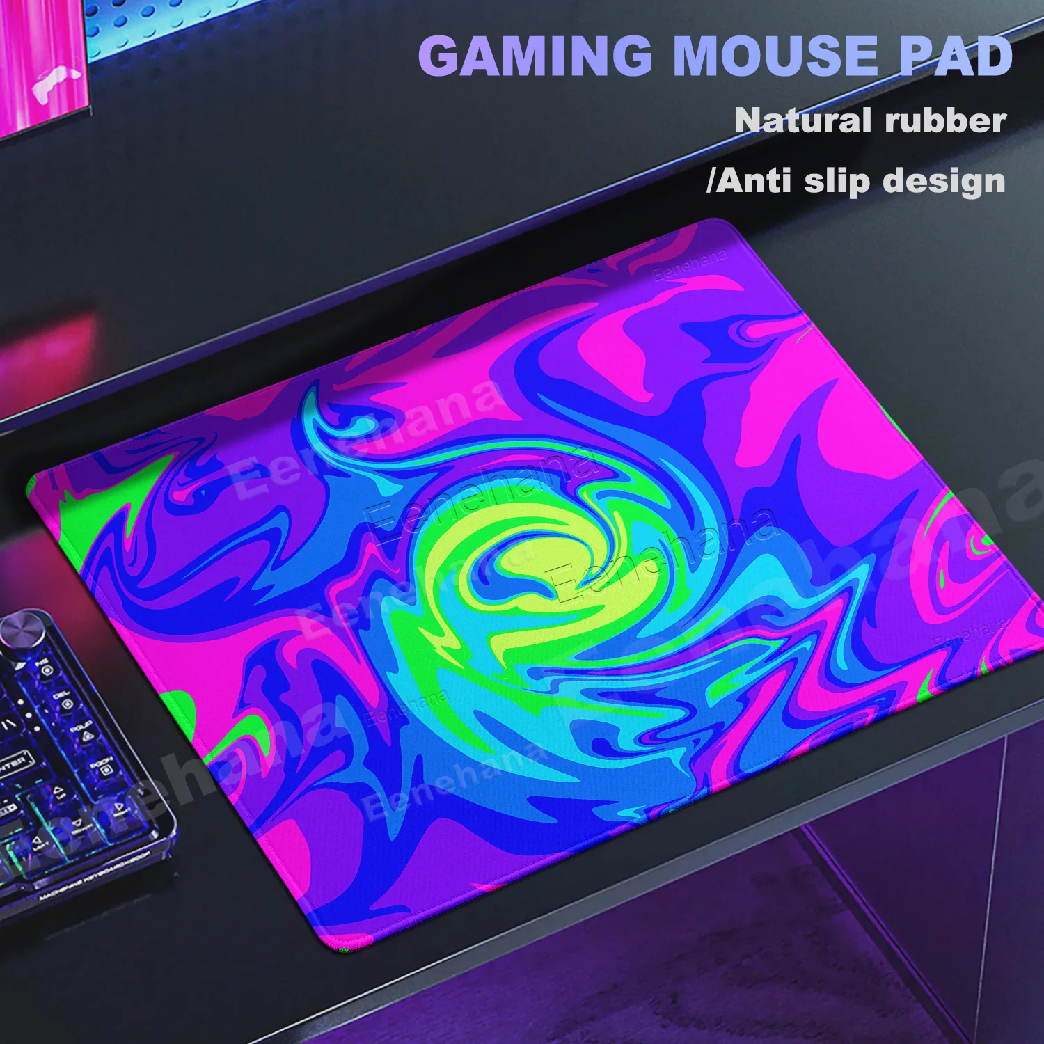 Small Rubber Fluid Liquid Mouse Pad PC Gaming Accessories Gamer Office Home Laptop Keyboard Mouse Anti Slip Fashion Desk Carpets