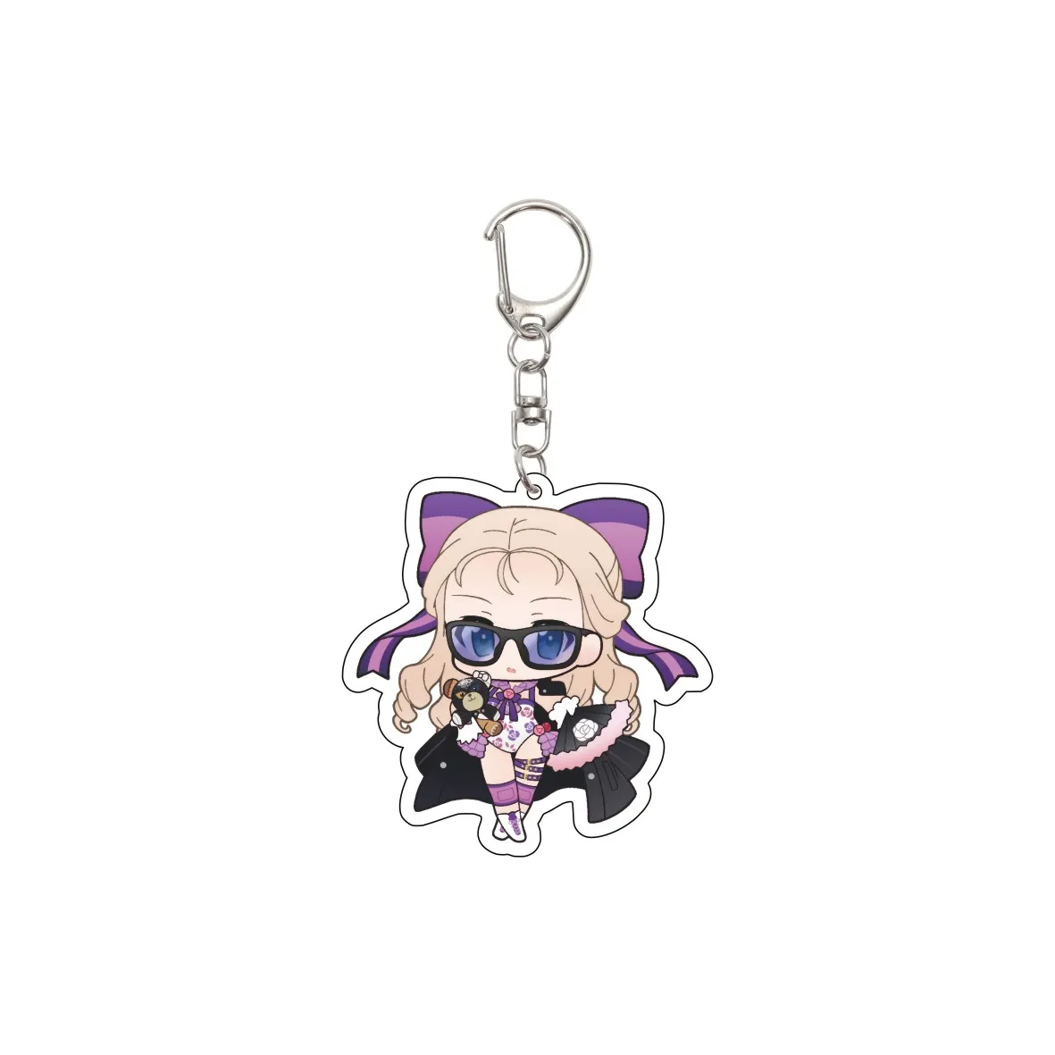 55MM Anime GIRLS und PANZER The Movie Keychain Nishizumi Miho/Akiyama Yukari Key Chain Acrylic Model Plate Christmas Gifts