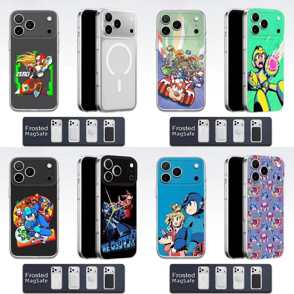 

M-Mega man X R-Rockman Zero Phone Case For iPhone 17,16,15,14,13,12,11,Pro,Max,Plus,E,Air,Mini Magsafe Frosted Transparent