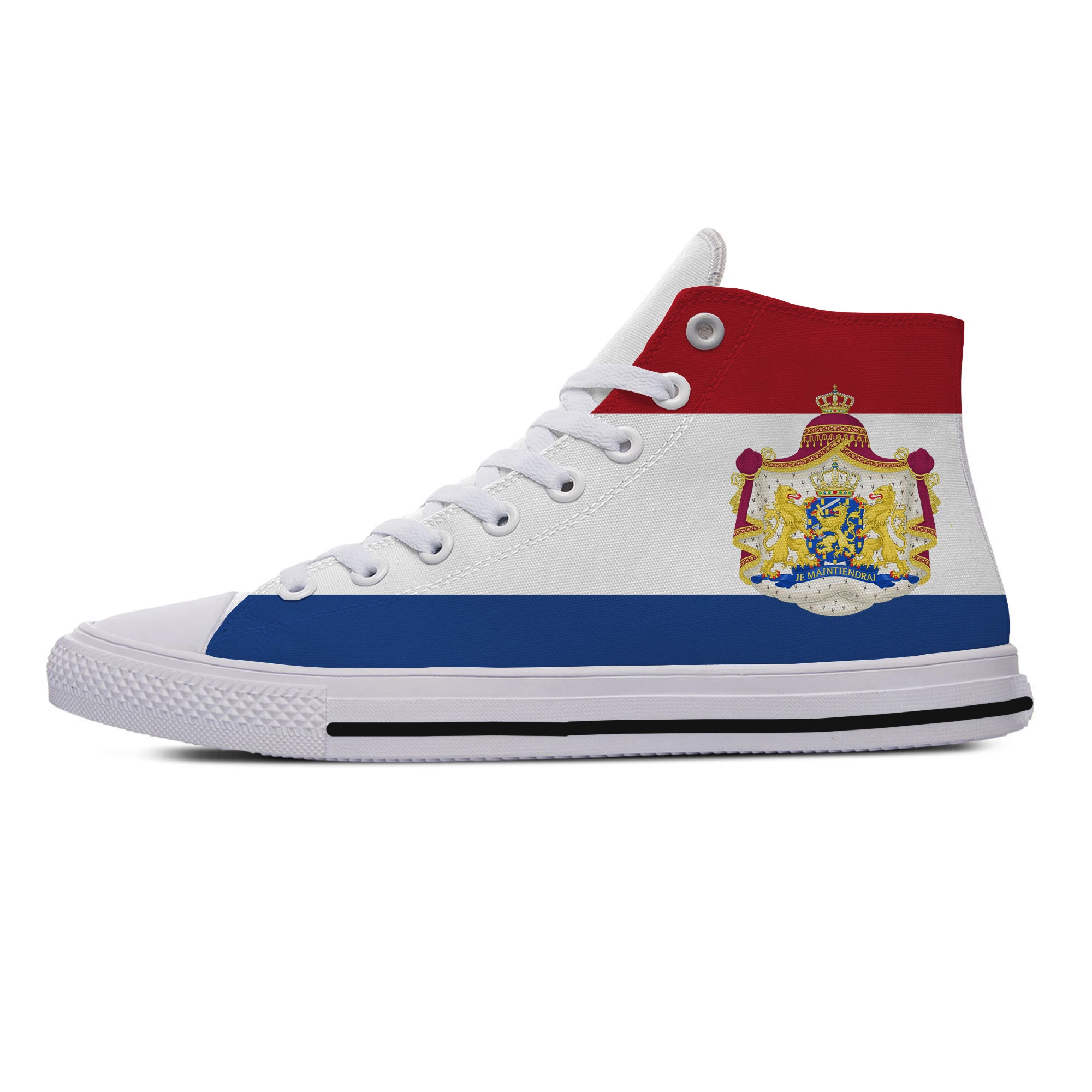 Hot Summer Coat Arms Nederland Flag Marine Corps Army Air Foce High Top Canvas Shoes Men Women Casual Shoes Sneakers Board Shoes