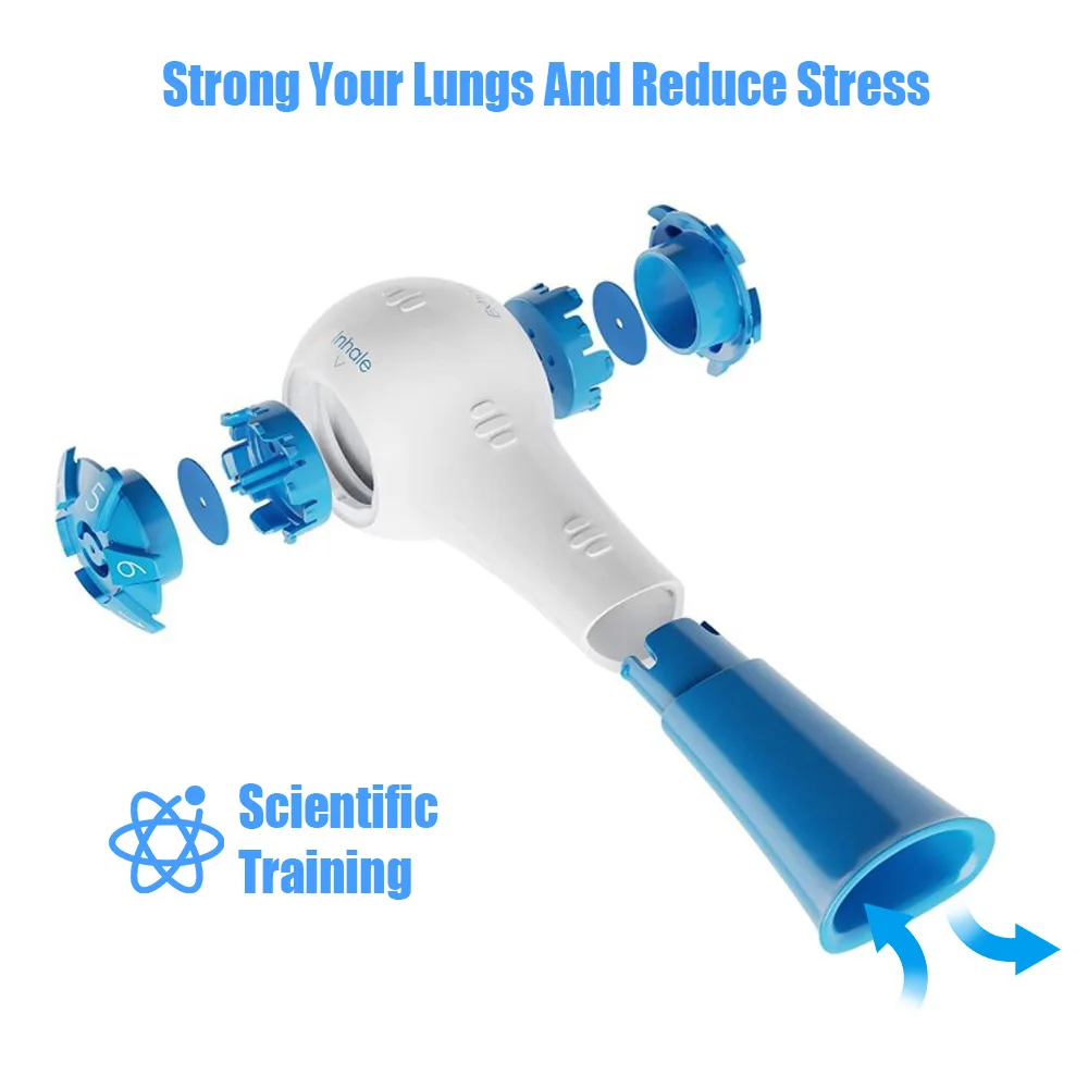 Lung Exerciser Device, Breathing Exercise Device for Lung Expansion Device Rehabilitation Inhalation Training Exerciser