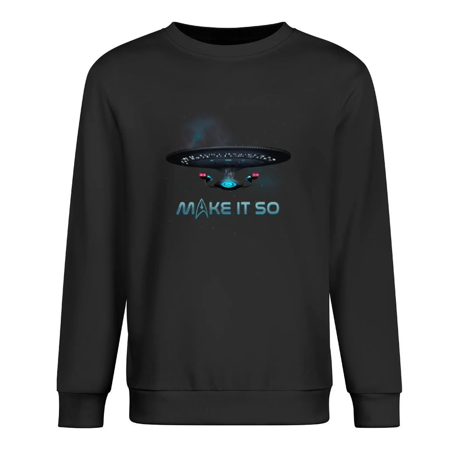 

Star Trek: The Next Generation Make It So Enterprise Starship Logo Pullover mens clothes men's coat anime sweatshirt