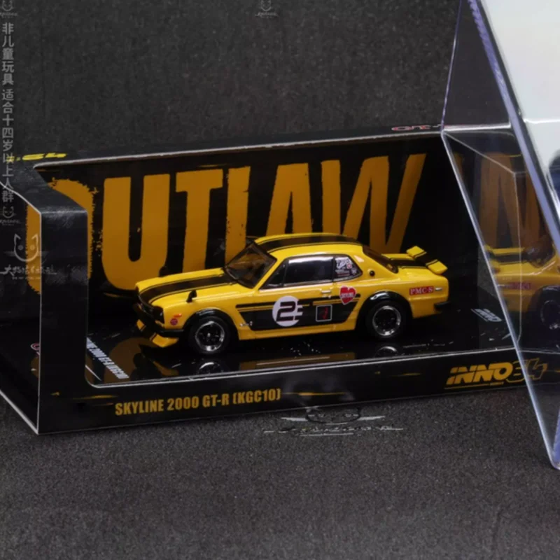 

INNO масштаб 1:64 SKYLINE 2000 GTR KPGC10 сплав имитация модели автомобиля статическая коллекция украшенные праздничные подарки игрушки сувенирный подарок