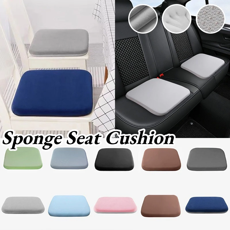 1pcs Practical Portable Sponge Car Cushion Resilient Non-slip Student Seat Cushion Soft Removable Chair Cushion for Office Home
