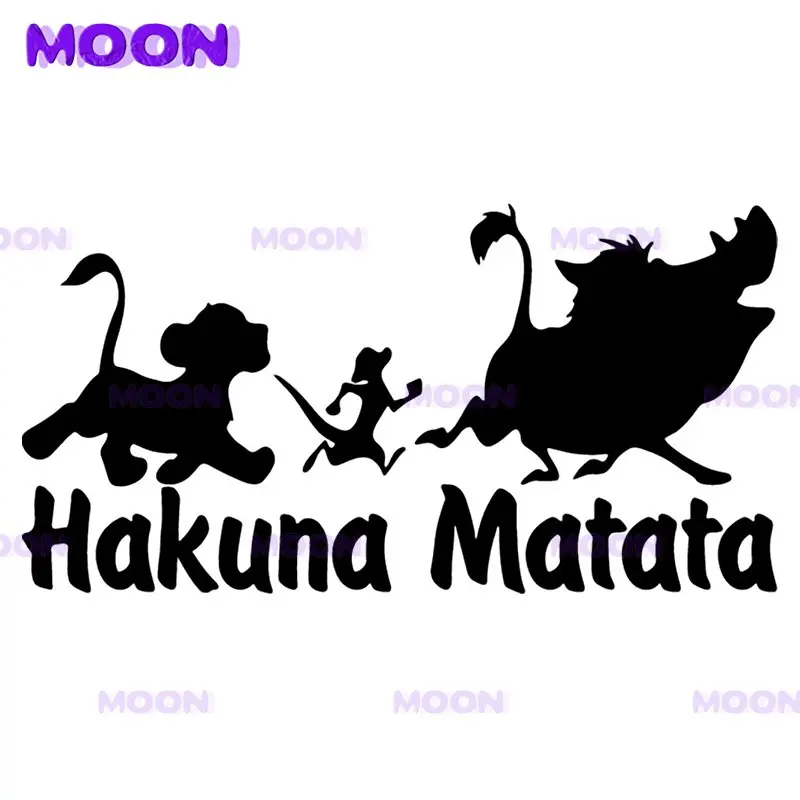 

Автомобильные наклейки различных размеров/цветов, Виниловая наклейка Hakuna Matata, животные, мотоциклетные декоративные аксессуары,