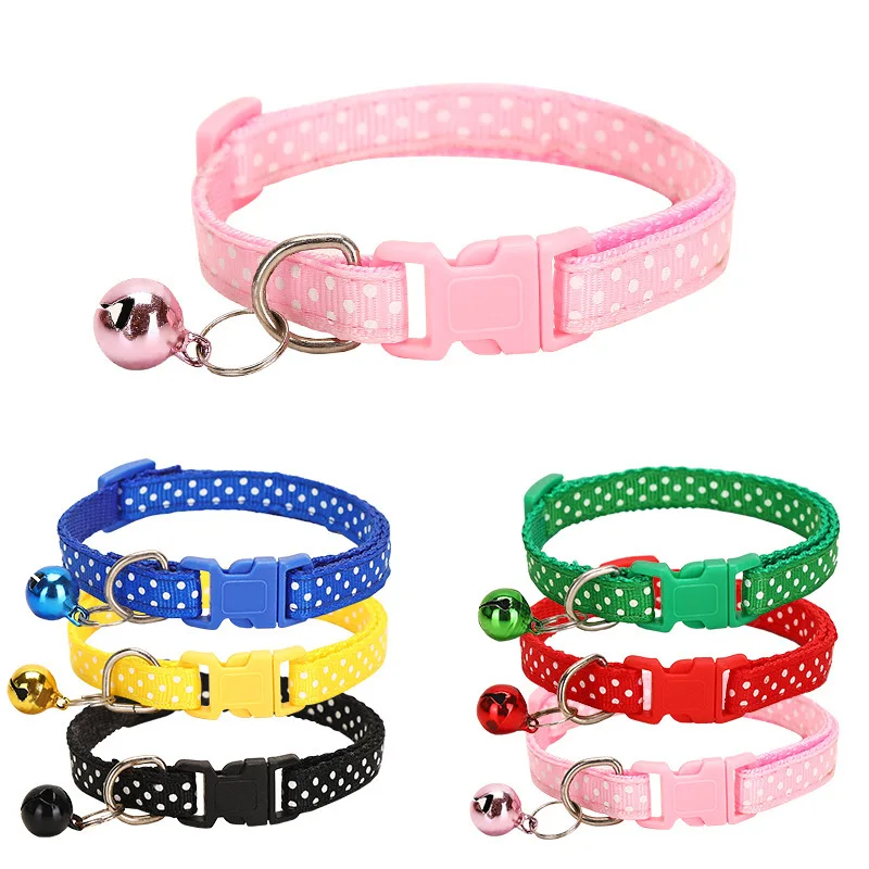 Cute Adjustable Adorable Eye-catching Top-rated Stylish Best-selling Comfortable Pet Collar Pet Accessories Polka Dot Collar