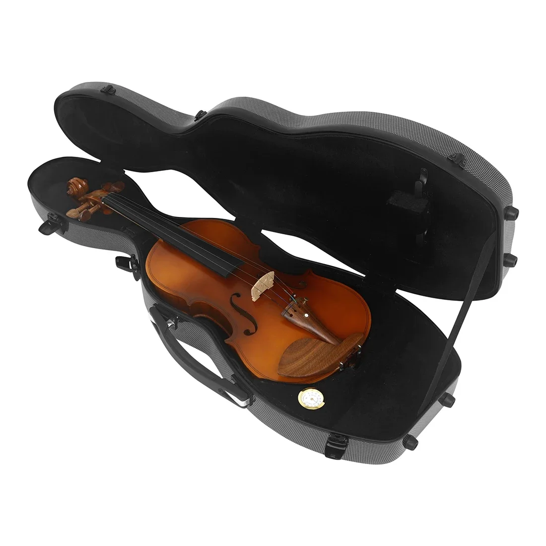 IRIN 4/4 Violin Case Carbon Fibre Violin Box Backpack Lightweight Double Shoulder Strap Bag With Hygrometer Violin Accessories