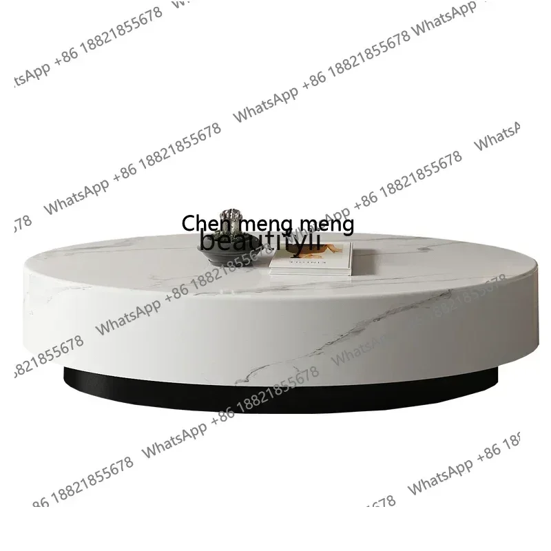 

X C Italian minimalist oval coffee table home modern high-end marble creativity