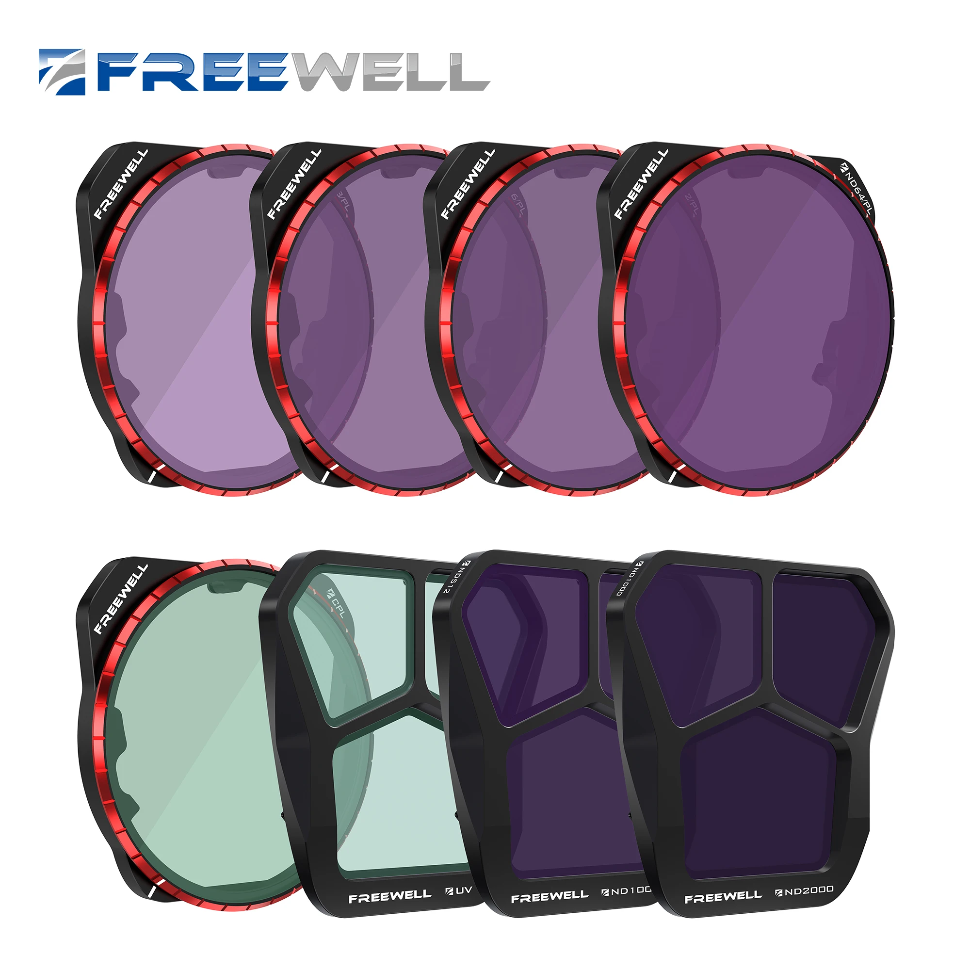 Freewell All Day 8pack ND/PL, ND, UV, CPL Filters Compatible with Mavic 3 Pro