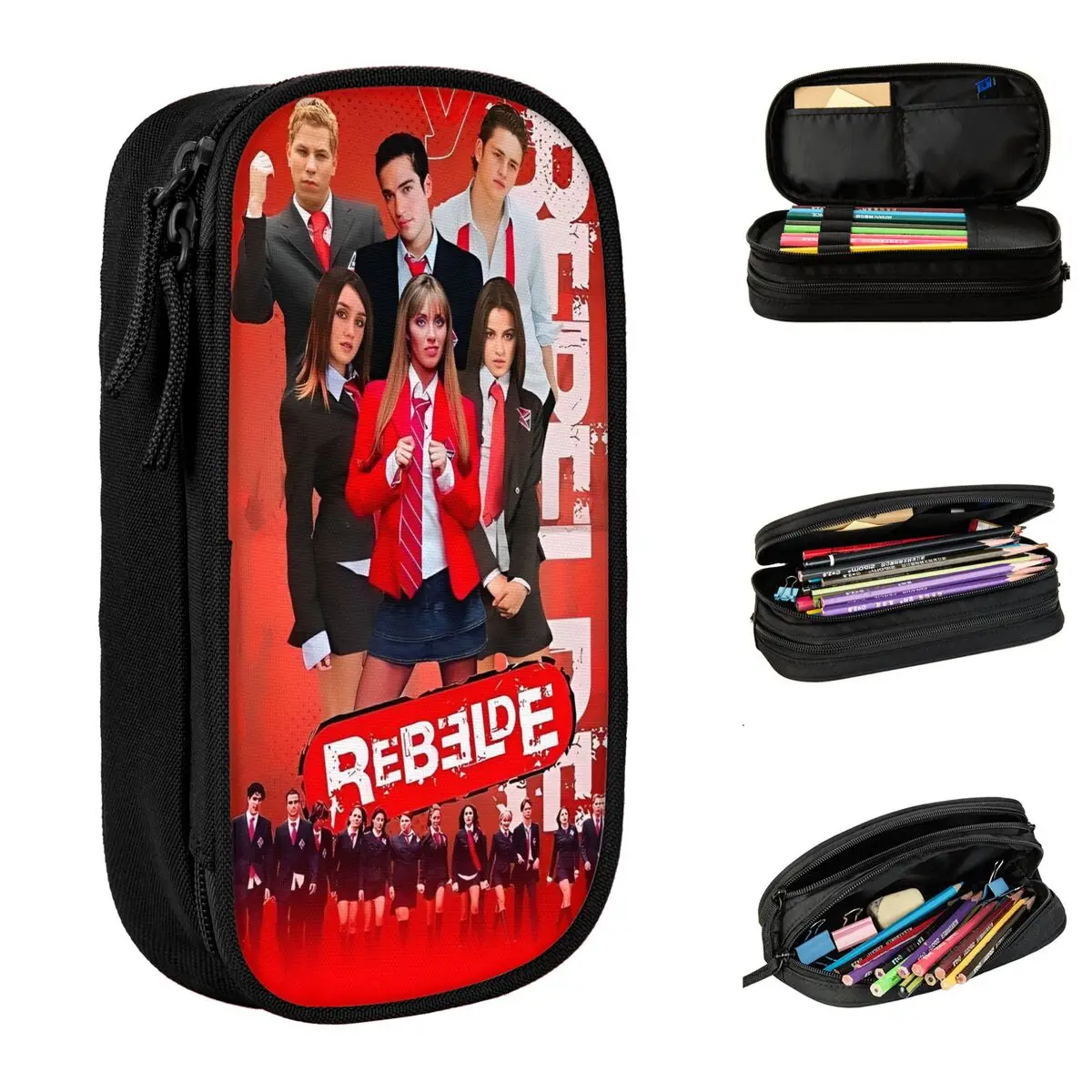 Rebelde Tv Drama Puberty Pencil Cases Lovely Pen Bag Girls Boys Large Storage School Supplies Gift Pencilcases