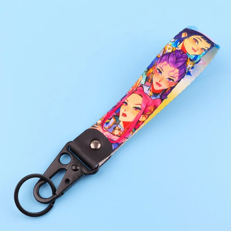 Cartoon Anime Mädchen Gruppe Weben Mark Schlüsselbund Tasche Anhänger Büro Hängende Dekoration Stoff Schlüsselring Cosplay Schmuck Zubehör