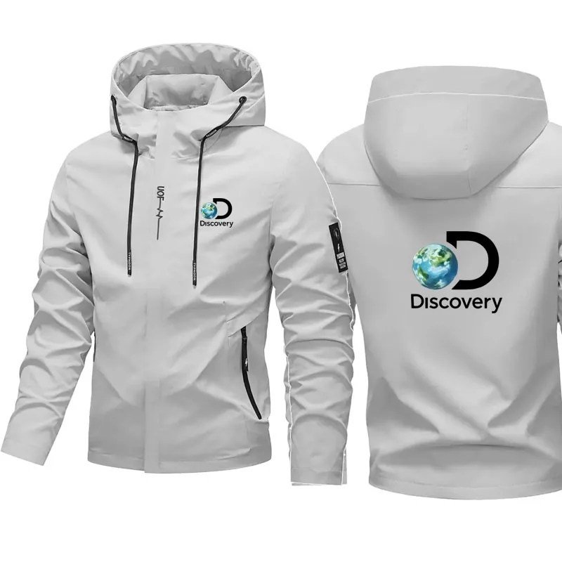 

Мужская ветровка-бойфренд / Ветрозащитная куртка с капюшоном - Водонепроницаемая мужская куртка с капюшоном на молнии, подходящая для активного отдыха на природе.