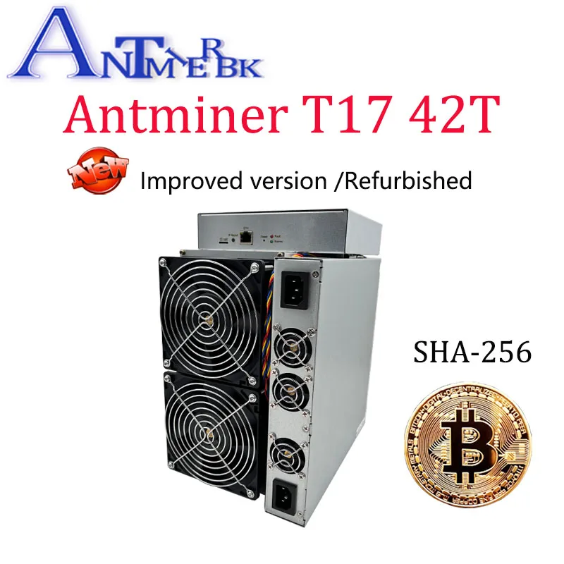 Bitmain AntMiner T17 42TH/S SHA256 Asic Miner ดีกว่า S9 S11 T15 S15 S17 Z11 BTC BCH Miner z15 M21S M20S M30S M32 T2T T3 E12