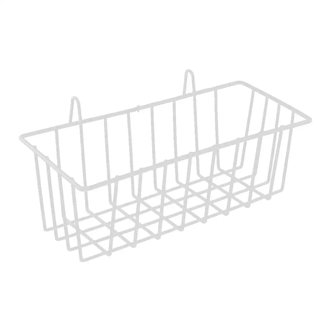 Grid Wall Hanging Basket Iron Storage Rack with Hook for Minimalist Art Display Bookshelf Shelf