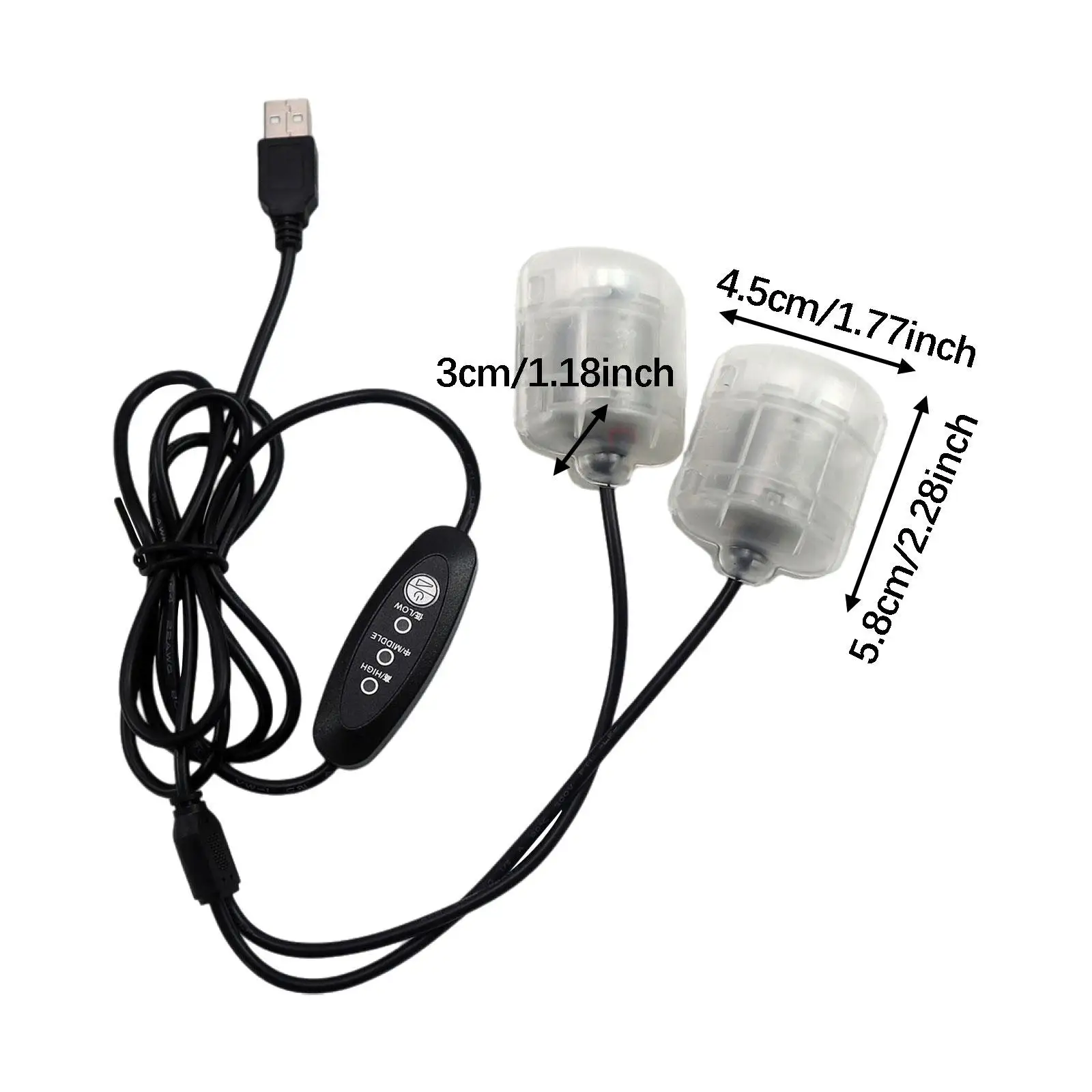 R260 اسطوانة محرك اهتزازي USB تهتز محركات مزدوجة خفيفة الوزن عالية السرعة ثلاثة والعتاد التحكم تيار مستمر 5 فولت لمشاريع ذاتية الصنع #6