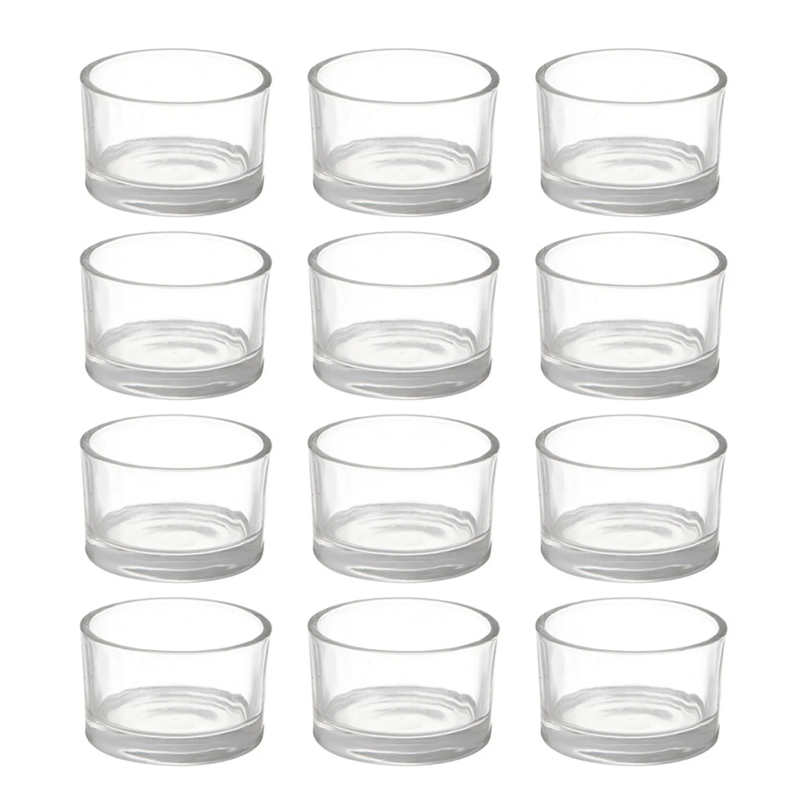 

12Pcs Clear Glass Cups Tealight Holders for Home Decor Wedding DIY Lighting Decorations Tealight Holder