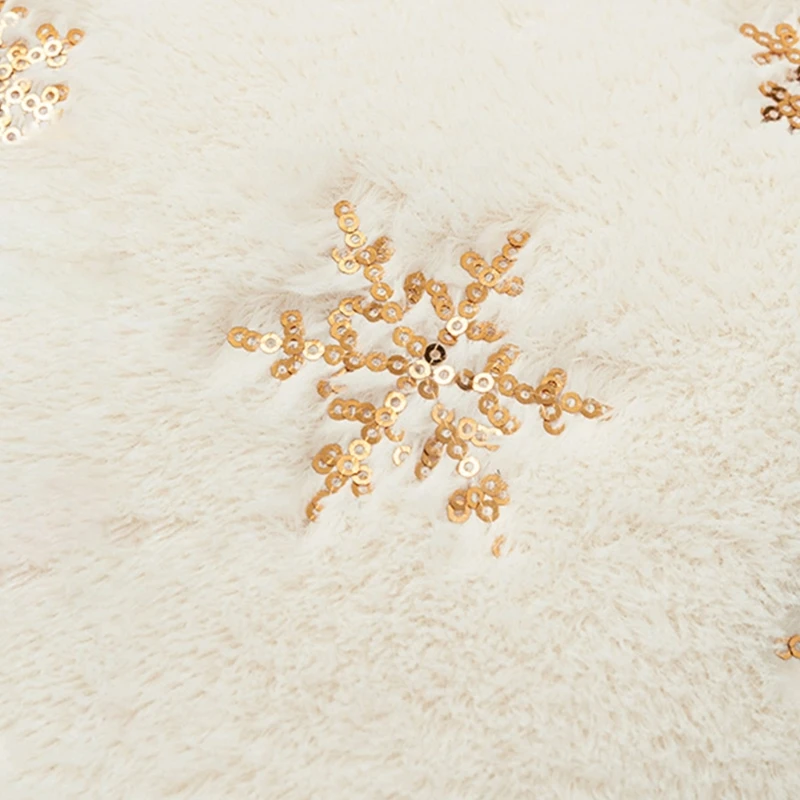 Elegante federa per cuscino con motivo a fiocchi neve per feste Natale A0KF