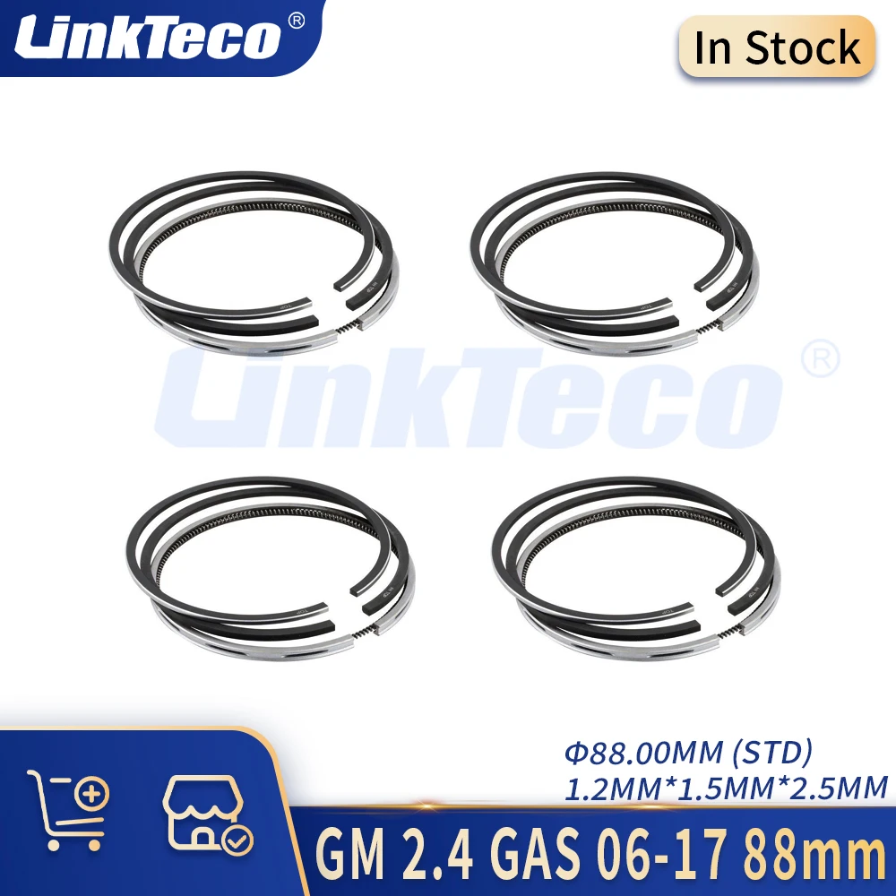 

4PCS STD Engine Parts Piston Rings Kit Fit 2.4 L GAS L4 06-17 For GM BUICK LACROSS CHEVROLET MALIBU GMC PONTIAC SATURN