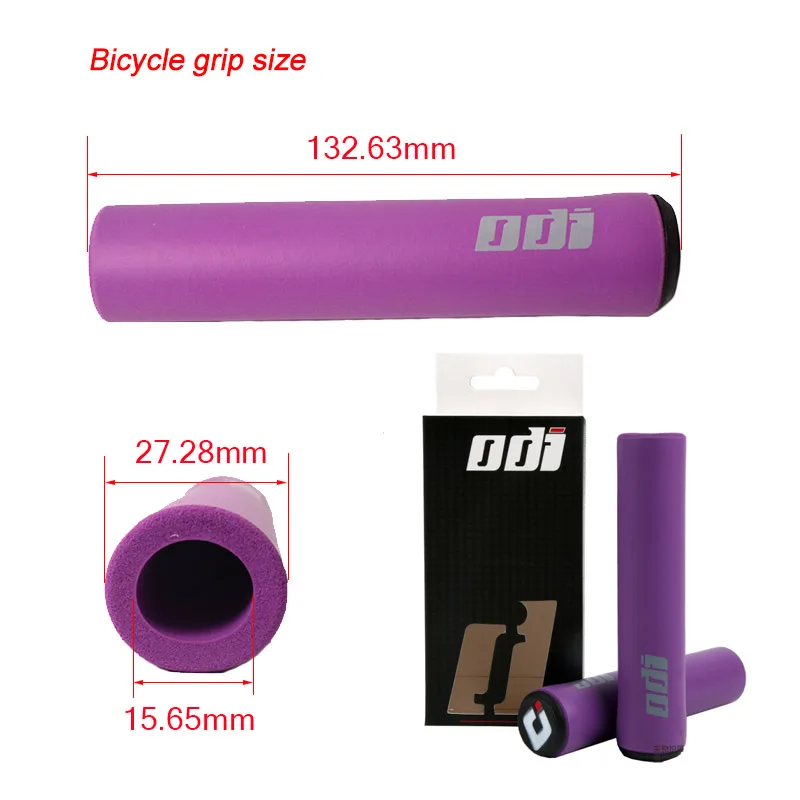 ODI MTB Bicycle Handlebar Grips Mountain Cycling Folding Bike Handle Cover Ultralight Anti Slip Foaming With Plug Bicycle Parts