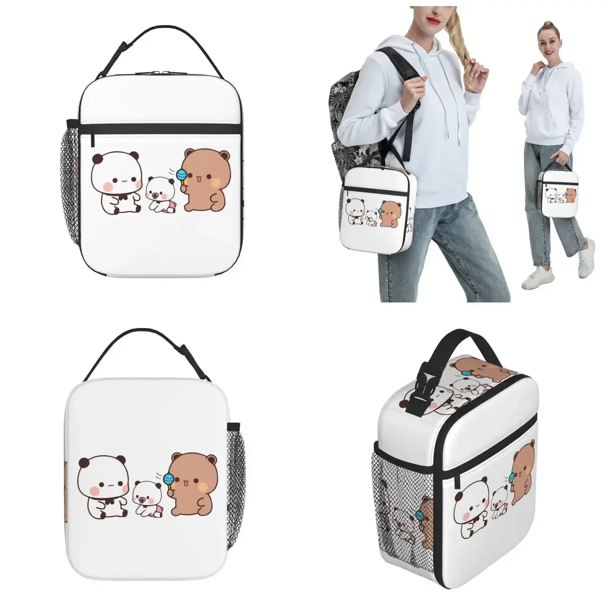 Bubu And Dudu Accessories Insulated Lunch Bags For School Bear and Panda Storage Food Boxes Portable Cooler Thermal Lunch Boxes