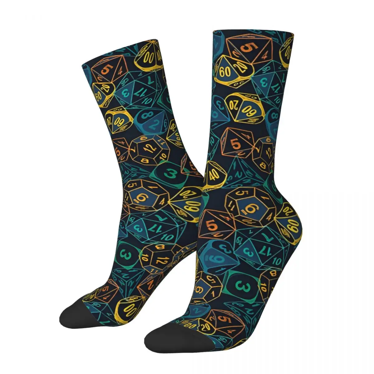 

Vintage RPG Dice Teal Cluster Socks Men's compression Socks Unisex Harajuku Seamless Printed Novelty Crew Sock Z3